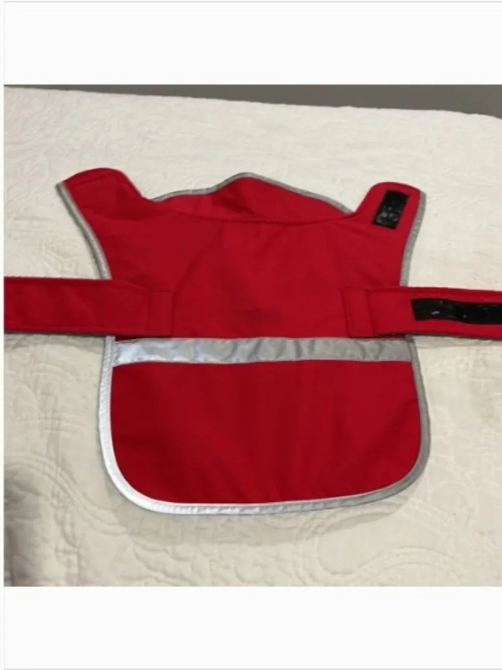 LANDS' END Red Doggie Coat Small Fleece Lined Gorpcore Preppy Pet Cozy